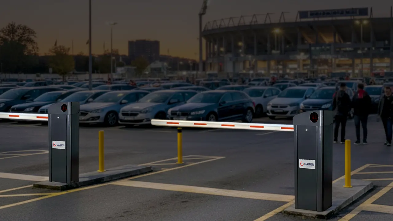 Cancelas automáticas em estacionamento