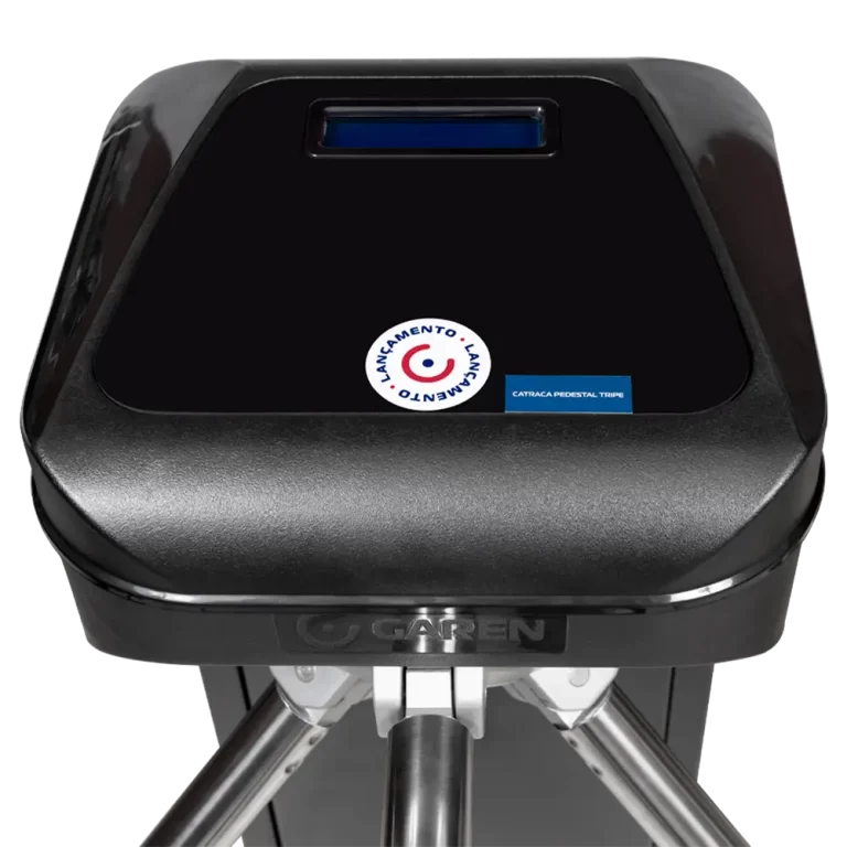 Catraca pedestal tripé Garen para controle de acesso de pedestres